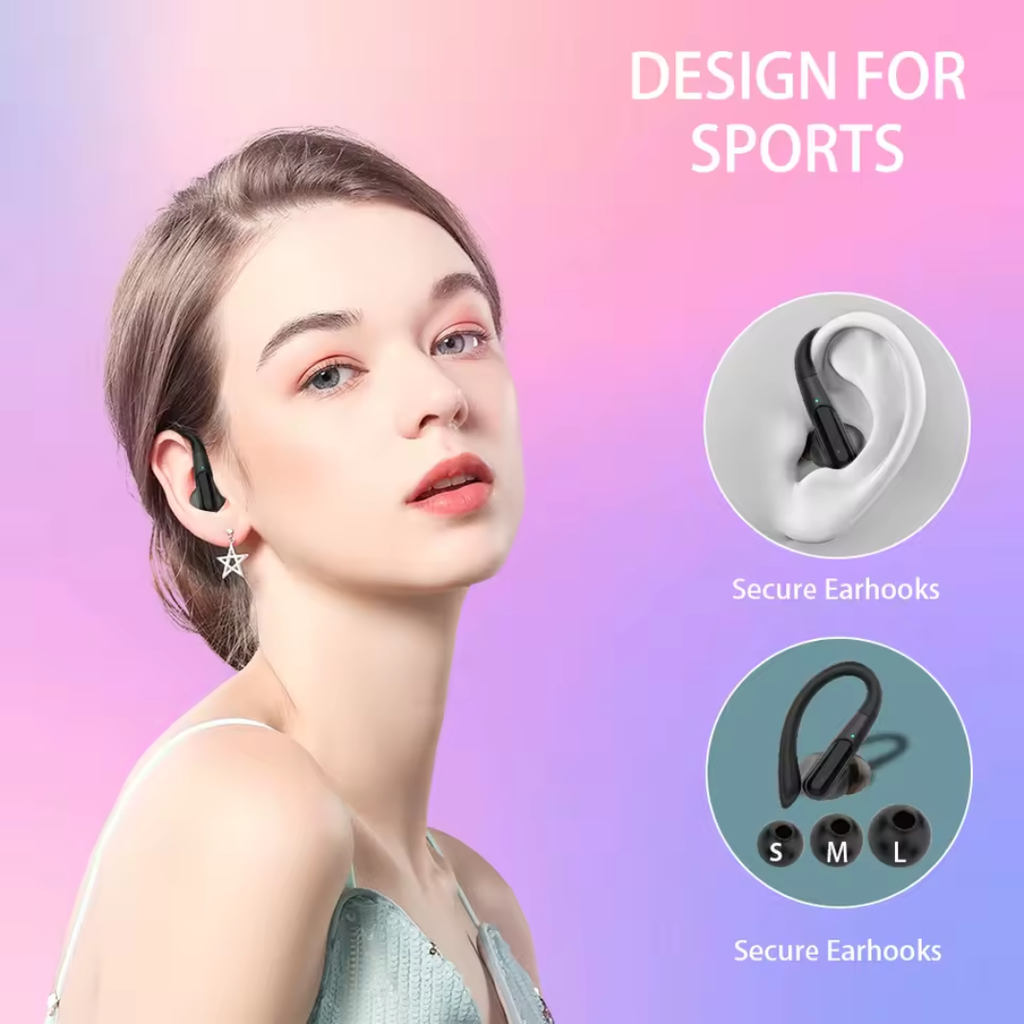 Auriculares Bluetooth HD con Gancho Desmontable - Impermeables